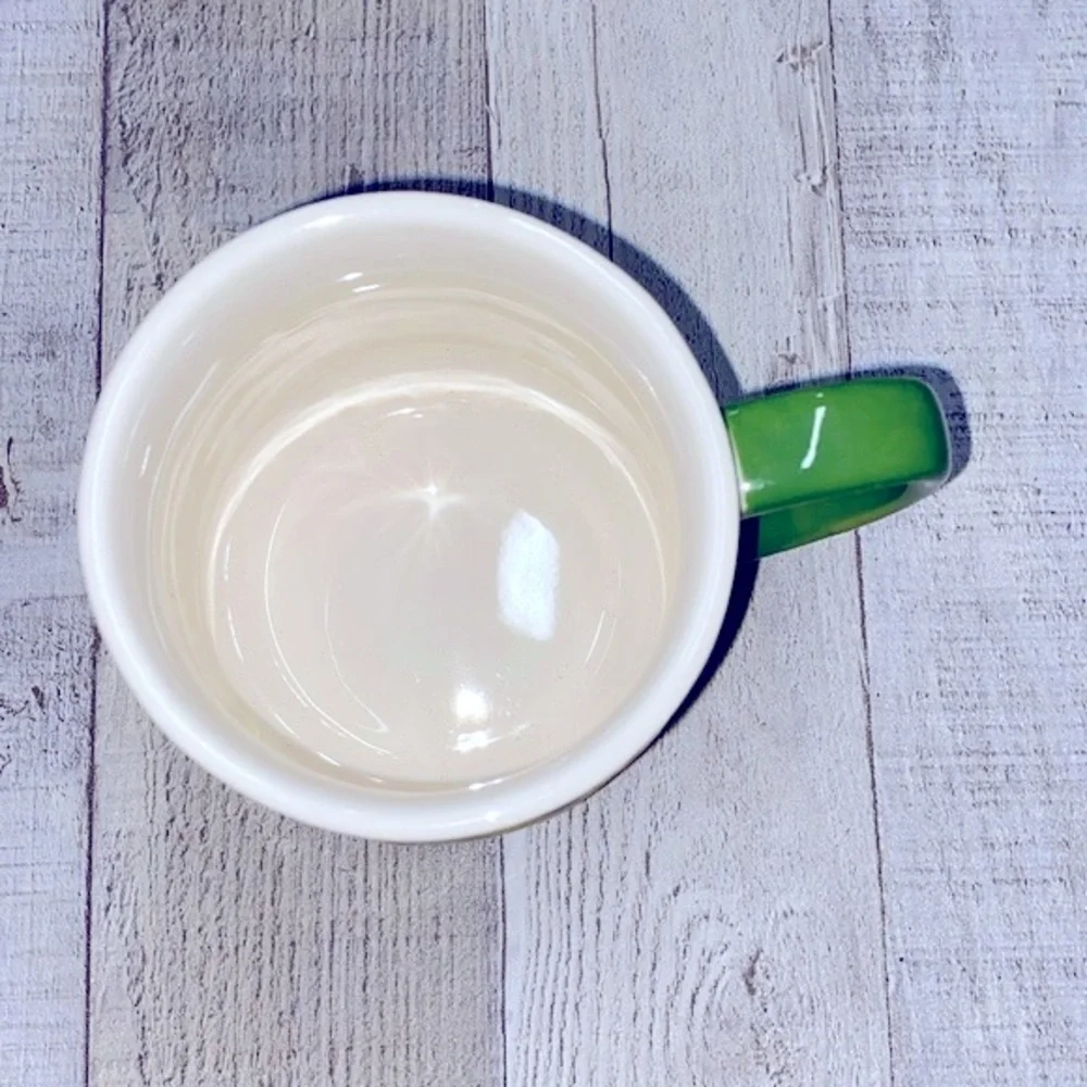 Large ceramic sunflower coffee mug